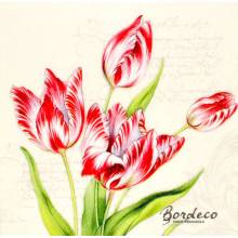 Serwetka decoupage firmy AMBIENTE tulipany 33x33cm